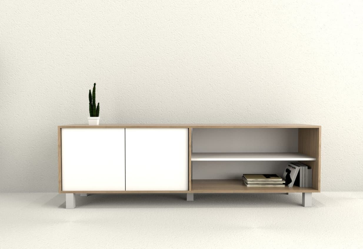 Mesa TV hasta 75" 2 puertas